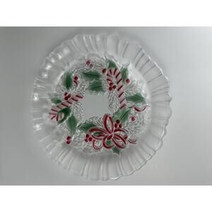 Mikasa Celebrations Festive Candy Wreath Dish 8 1/4 Inches Wide Vintage